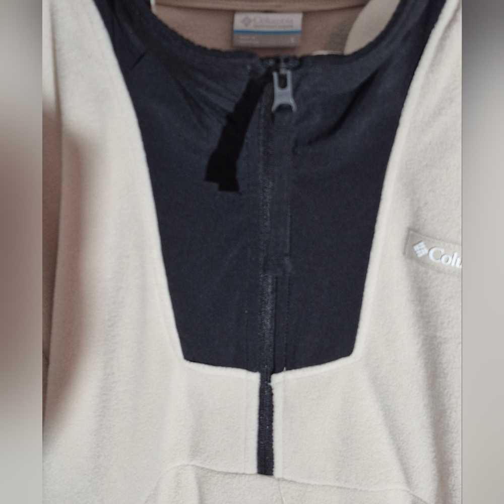 Columbia Womens Beige and Black Fleece 1/2 Zip Pullover - Picture 10 of 12